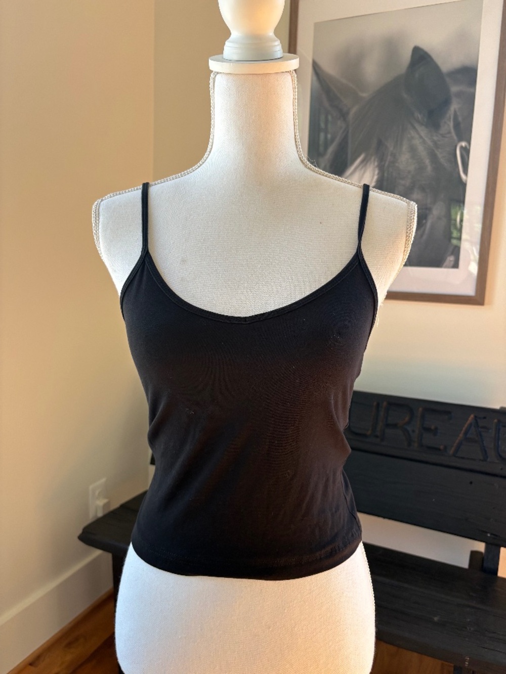 Forever 21 Cropped Black Tank Top